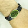 Islamic Bracelet with Leather & Agate Stone For Men