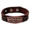 Islamic Copper Bracelet in Leather with Ya Zaynab Calligraphy for Women