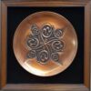 Islamic Decorative Copper Wall Plate in Frame Hand Engraved with Allah Design