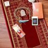 Islamic Gift Set for Muslim Worship Including Prayer Mat & Rosary