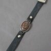Islamic Leather Bracelet with Agate Stone & Ya Hussain Calligraphy