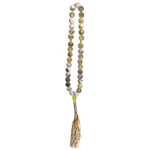 Islamic Madagascar Agate Rosary Crafted with 33 Prayer Beads Tasbih Misbaha
