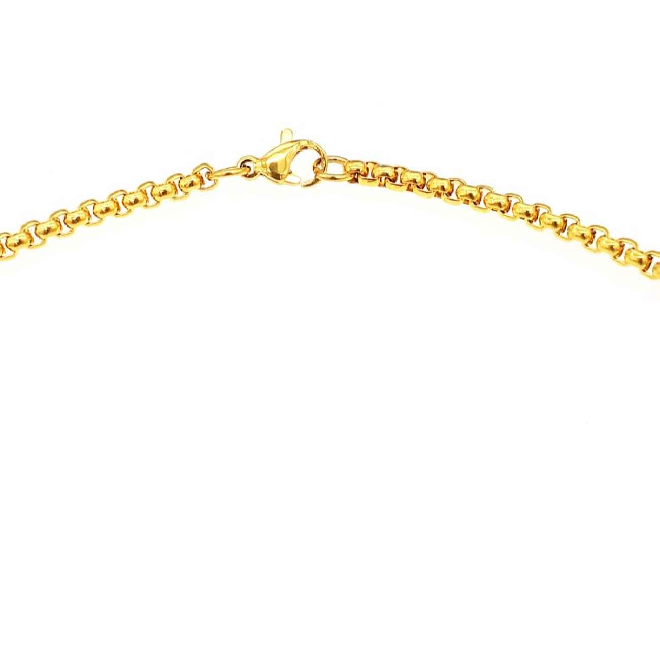 Islamic Steel Necklace for Women with Ya Hussain Calligraphy  Pendant