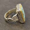 Islamic Neyshabur Turquoise Silver Ring for Men Model Square