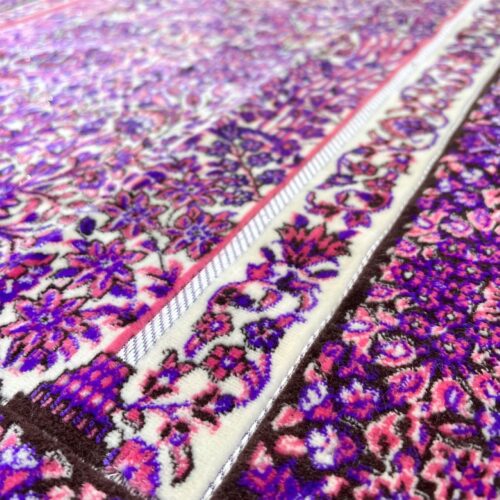Islamic Prayer Rug Padded Sajada in Polyester Purple