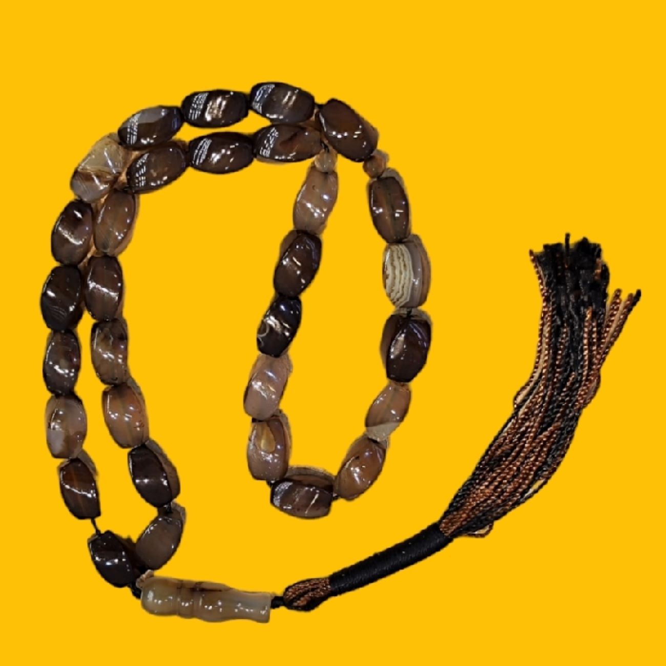 Islamic Sulemani Hakik Rosary Prayer Beads Crafted with 33 Beads Muslim Misbaha