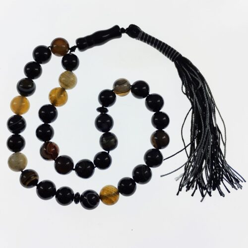 Islamic Sulemani Hakik Rosary Prayer Beads Crafted with 33 Beads Muslim Tasbih