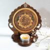 Islamic Wooden Table Top Candle Holder with Islamic Design