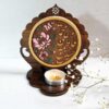 Islamic Wooden Table Top Candle Holder with Islamic Design