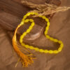 Islamic Yellow Agate Rosary Crafted with 33 Prayer Beads Muslim Misbaha