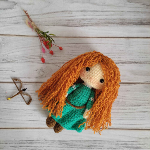 Amigurumi Handmade Crochet Doll – Merida Design | Soft Plush Stuffed Toy