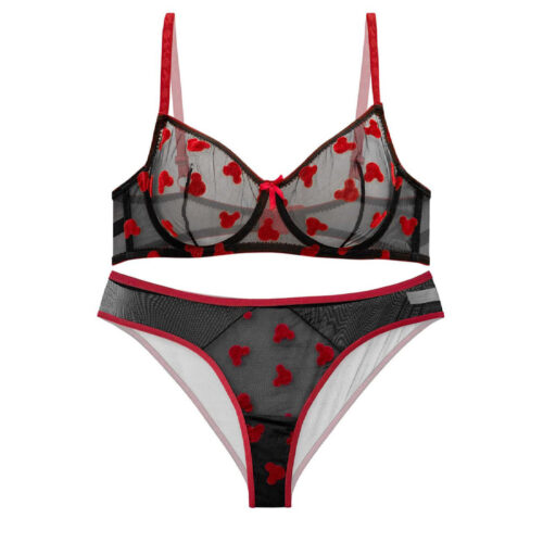 Lingerie Set Lace Bra & Thong Guipure for Women with Teddy Design