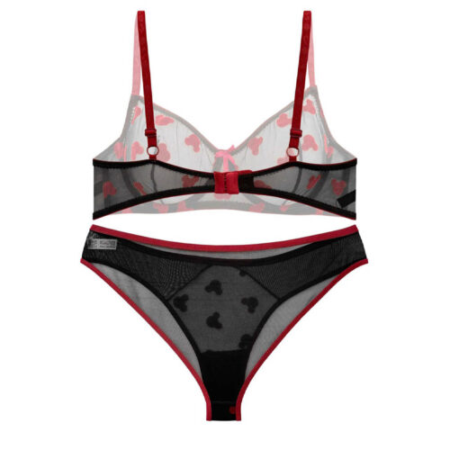 Lingerie Set Lace Bra & Thong Guipure for Women with Teddy Design