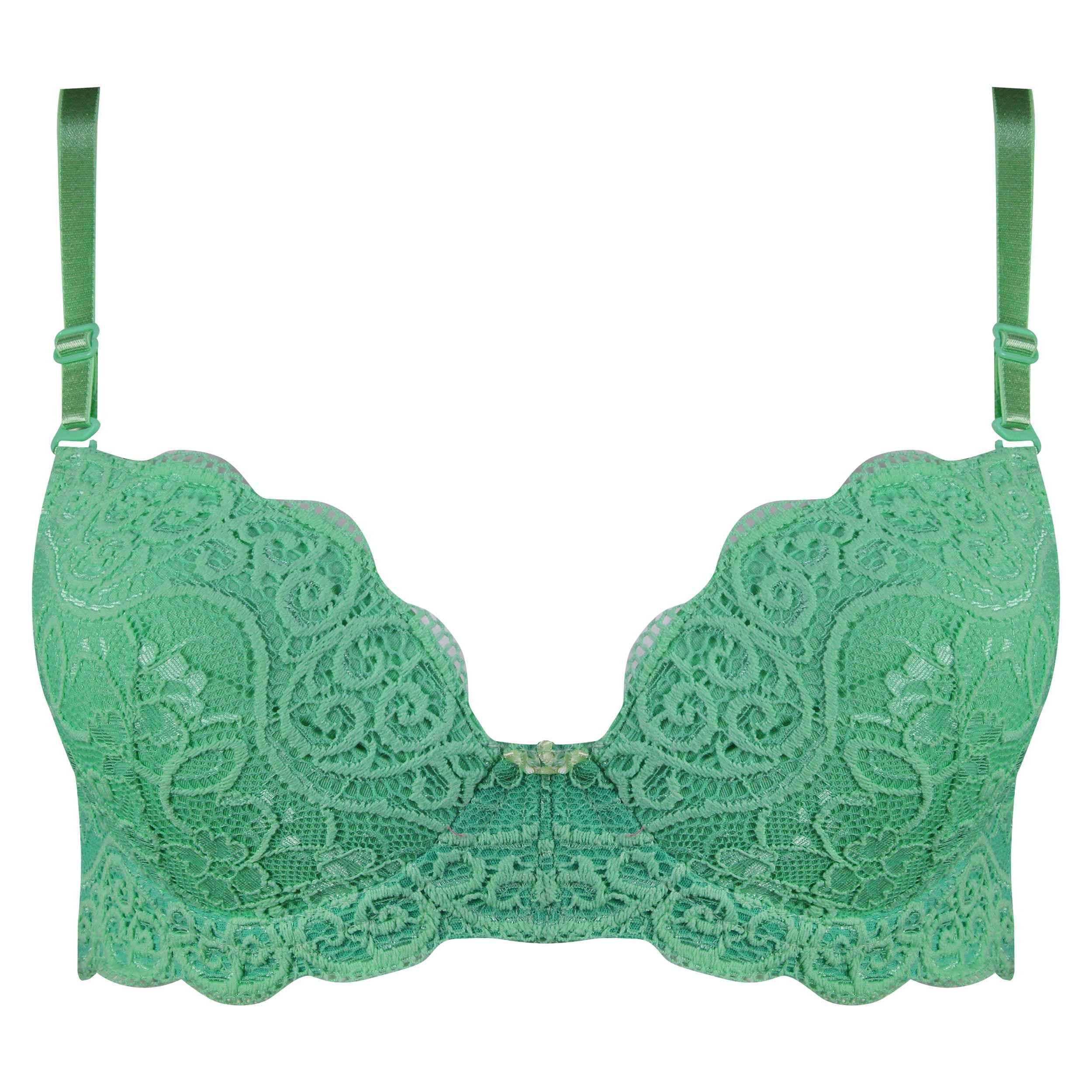 Lingerie Set Padded Bra & Thong Guipure for Women