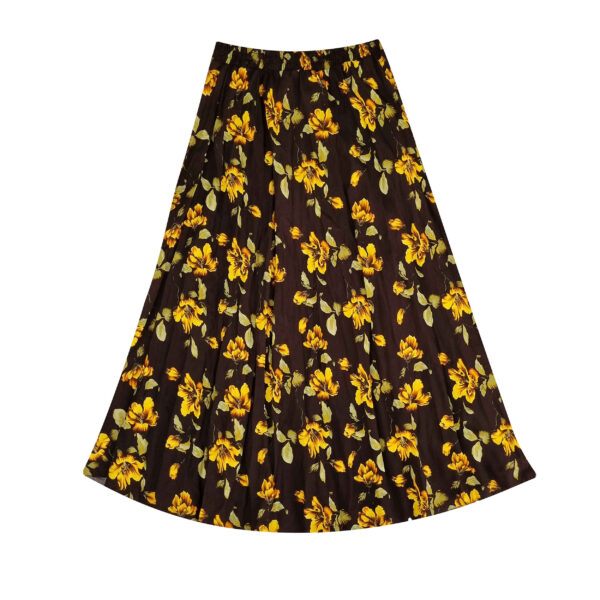 Long Cotton Skirt with Floral Design for Women