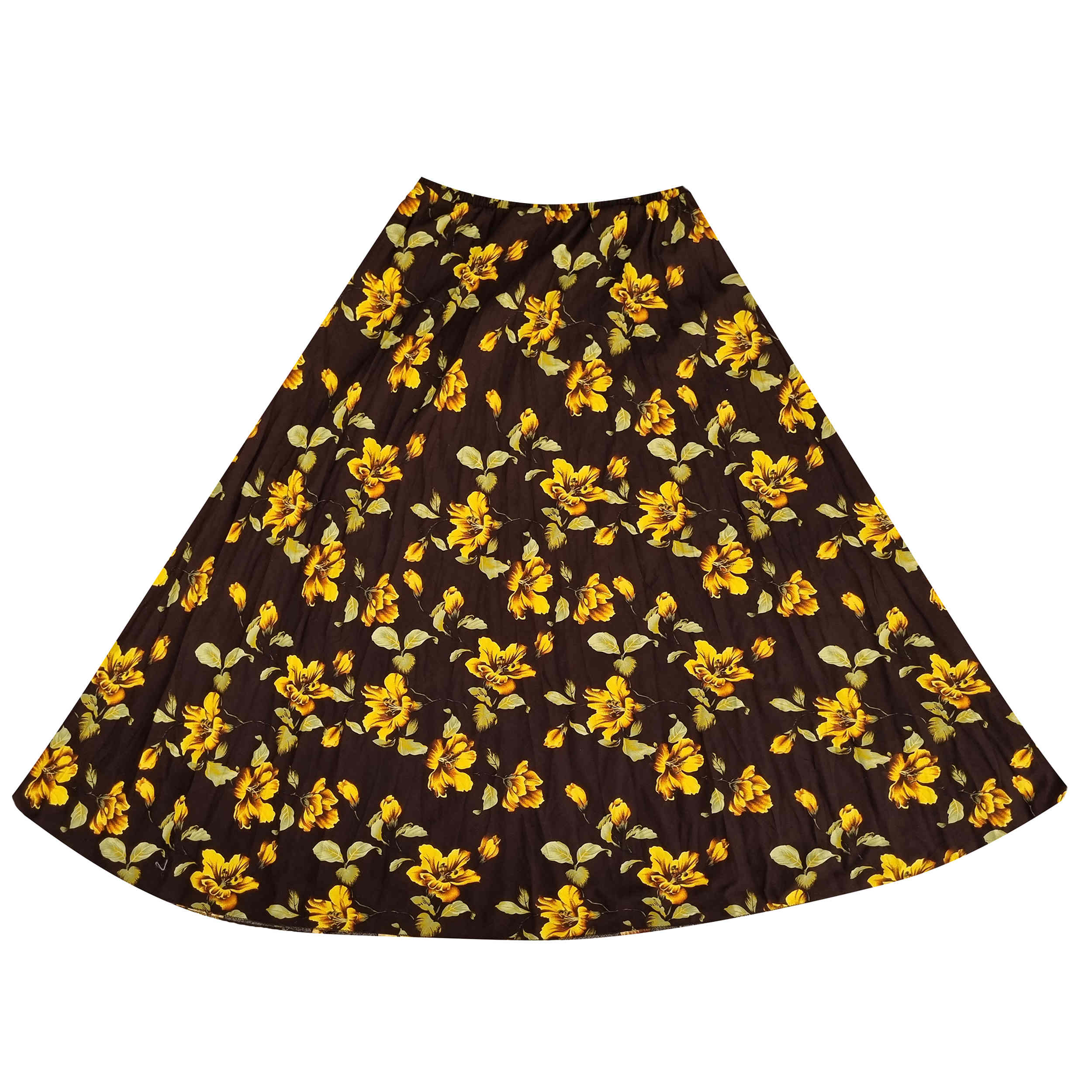Long Cotton Skirt with Floral Design for Women