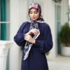 Loose Fit Abaya for Muslim Women in Navy Blue
