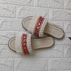Macrame Boho Chic Flat Slippers Handmade Model Embroidered