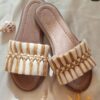 Macrame Boho Chic Flat Slippers for Women Model Bow