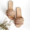 Macrame Boho Chic Flat Slippers for Women Model Ella