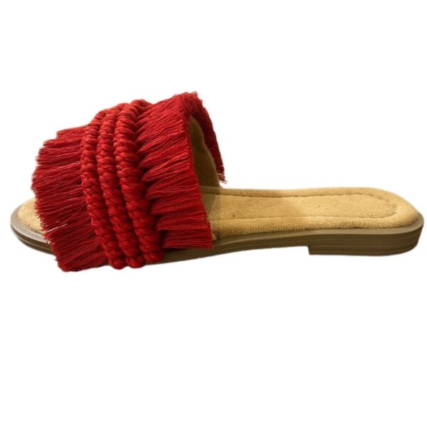 Macrame Boho Chic Flat Slippers for Women Model Parallel