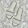 Macrame Boho Chic Flat Slippers for Women Model Pearl