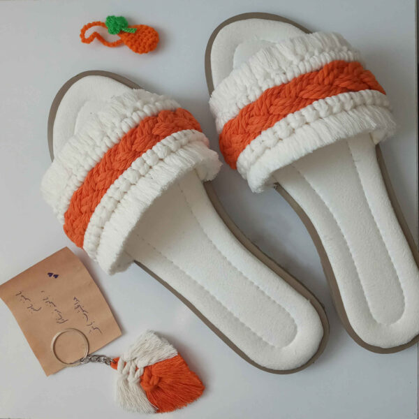 Macrame Boho Chic Slippers for Women Model Bergamot