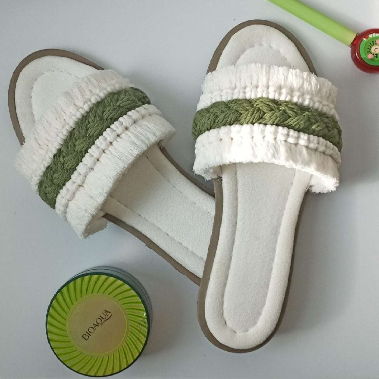 Macrame Boho Chic Slippers for Women Model Bergamot