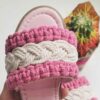 Macrame Boho Chic Slippers for Women Model Cactus
