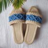 Macrame Boho Chic Wedge Slippers for Women