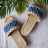 Macrame Boho Chic Wedge Slippers for Women