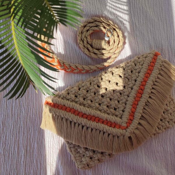Macrame Shoulder Bag Handwoven for Women Model Maryam