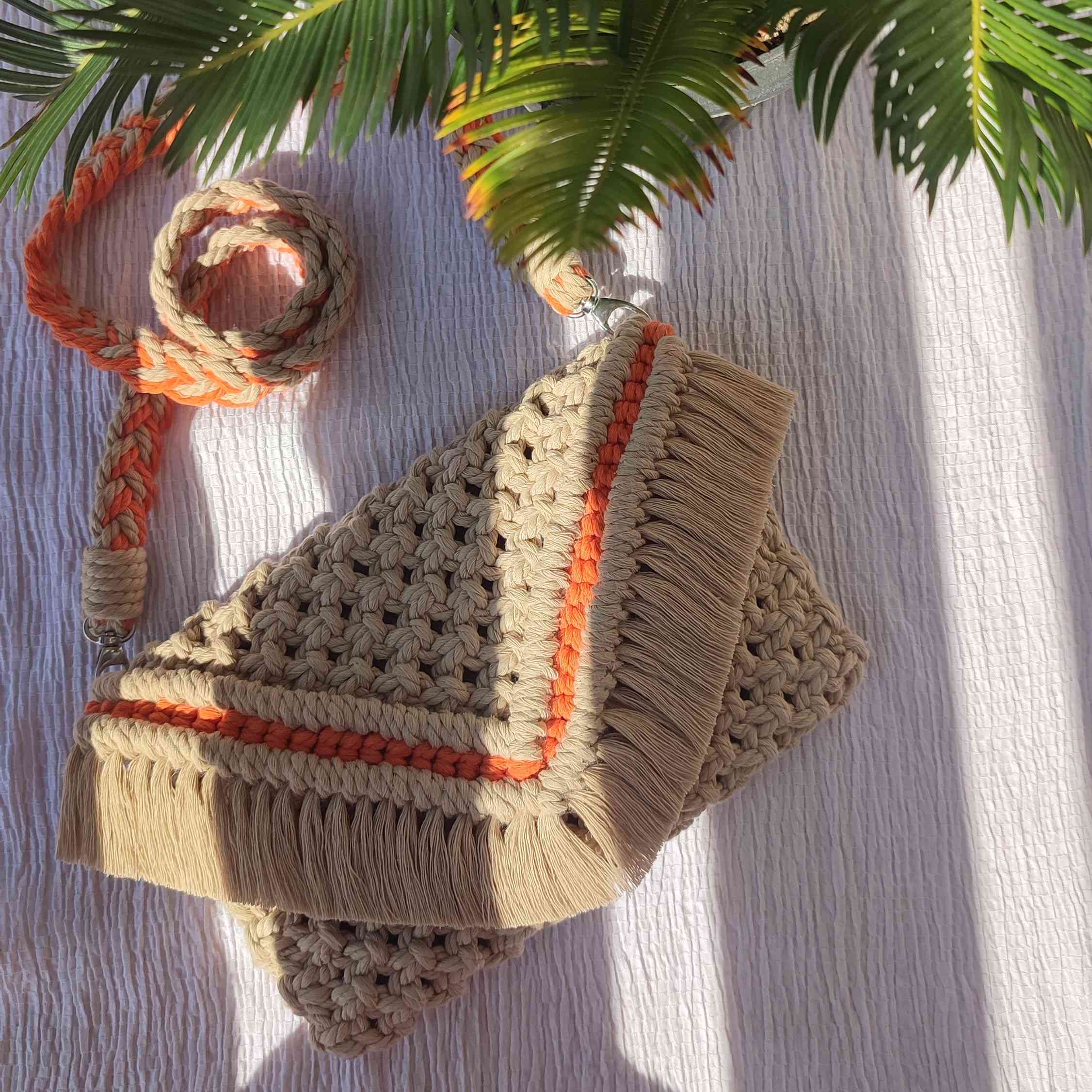 Macrame Shoulder Bag Handwoven for Women Model Maryam