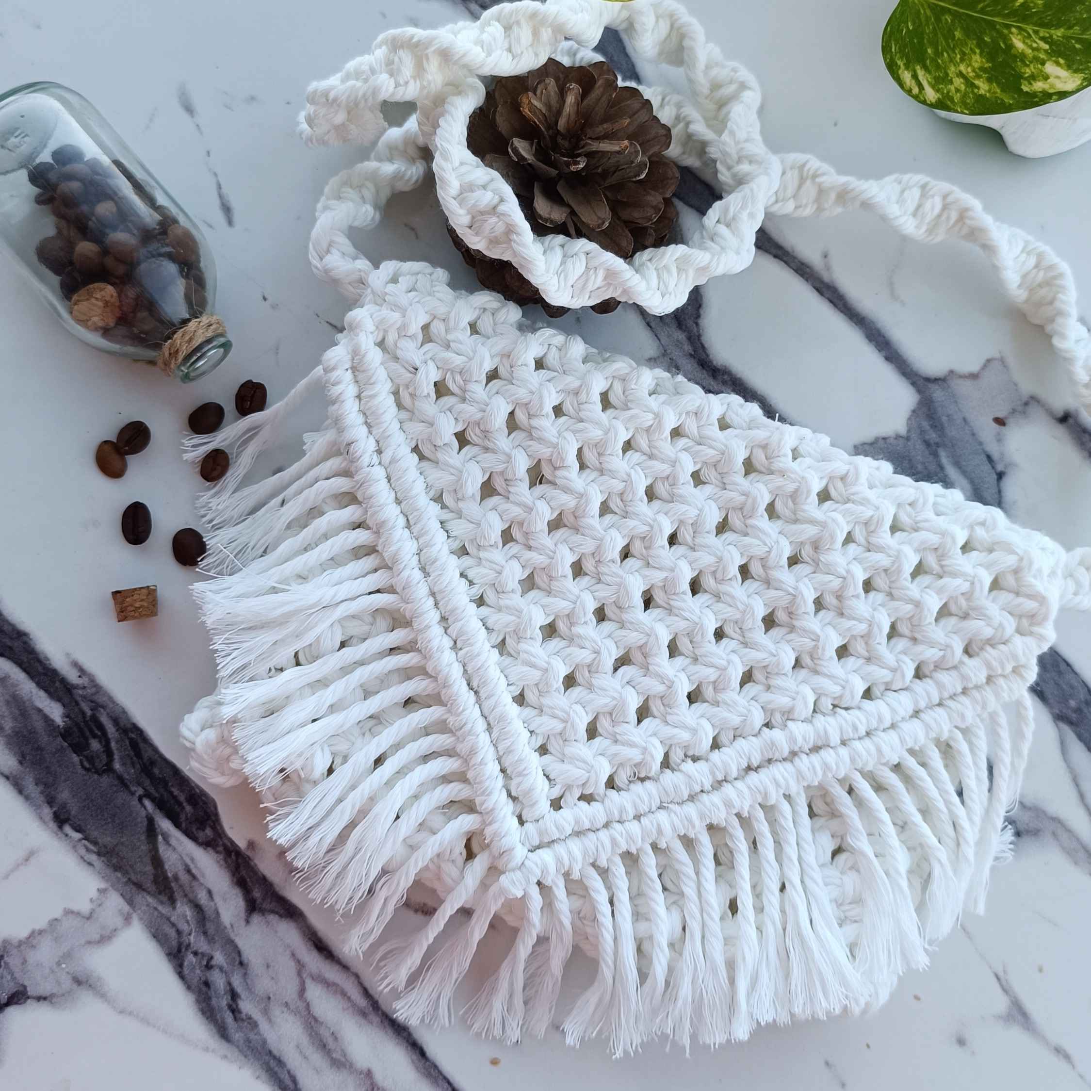 Macrame Shoulder Bag Handwoven for Women Model Paradise