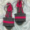 Macrame Sling Back Flat Sandals Handmade with Boho Design