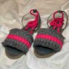 Macrame Sling Back Flat Sandals Handmade with Boho Design