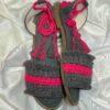 Macrame Sling Back Flat Sandals Handmade with Boho Design