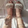 Macrame Sling Back Sandals Handmade Model Beach