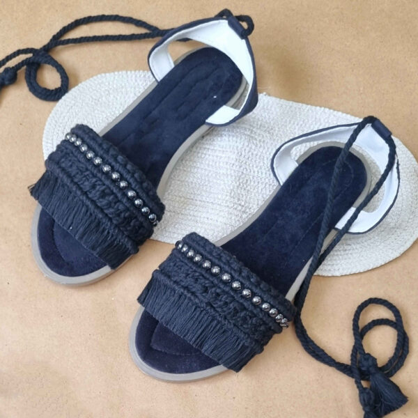 Macrame Sling Back Sandals Handmade for Women