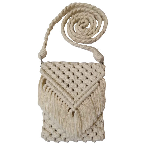 Macrame Sling Bag Handwoven for Women Model Cube