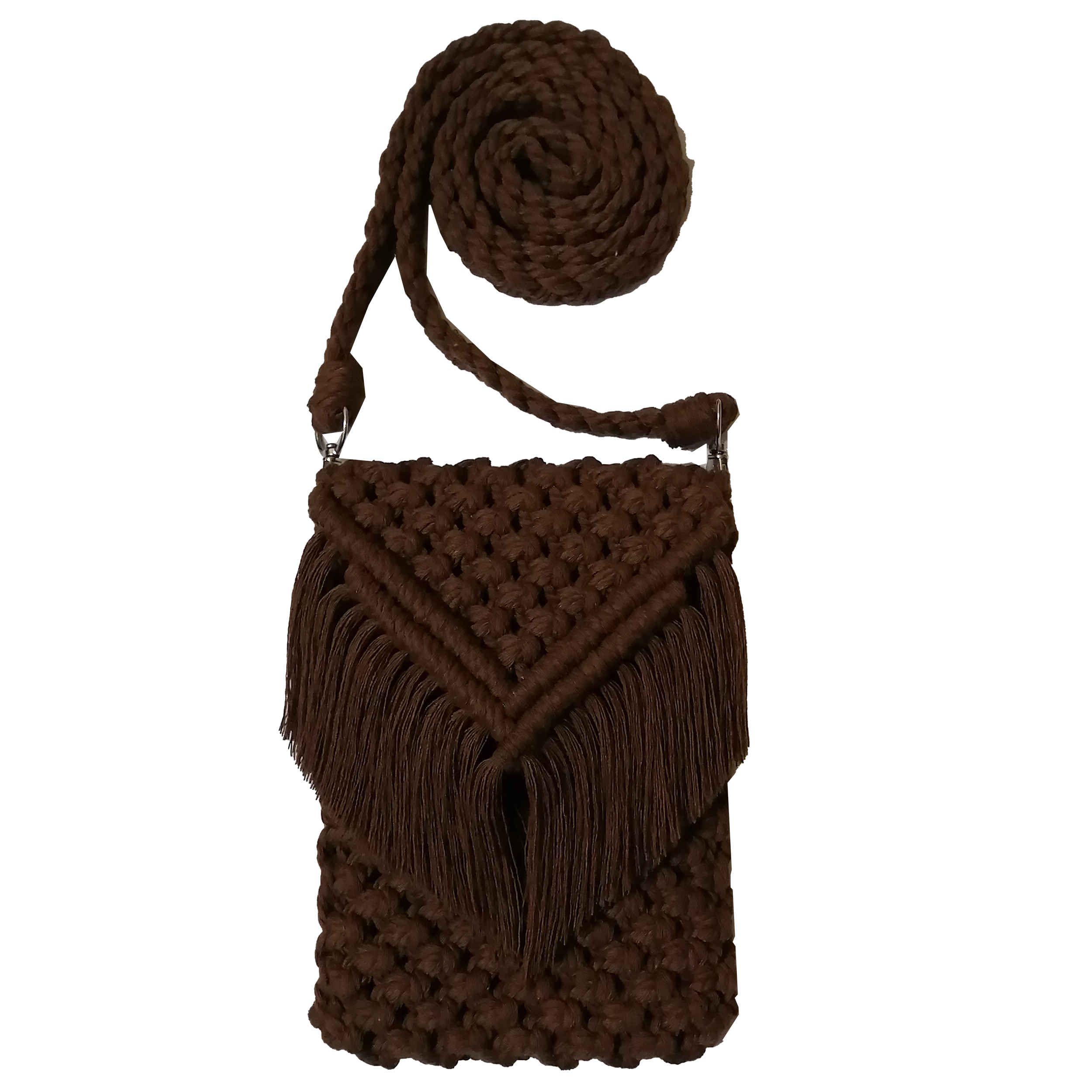 Macrame Sling Bag Handwoven for Women Model Cube