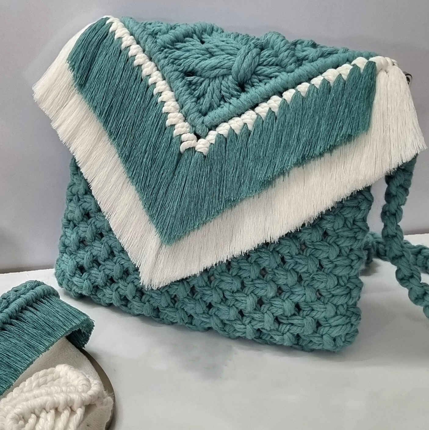 Macrame Sling Bag for Women Handwoven Model Mina
