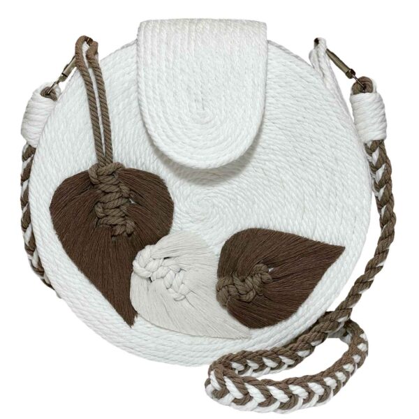 Macrame Sling Bag for Women Handwoven with Leaf Design