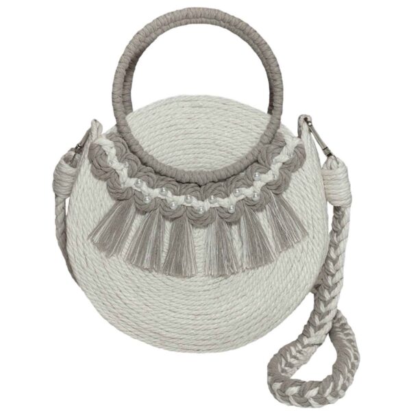 Macrame Sling Bag for Women Handwoven with Tassel Design