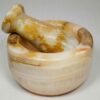 Marble Mortar & Pestle Set for Saffron & Spice Blending Model Atossa