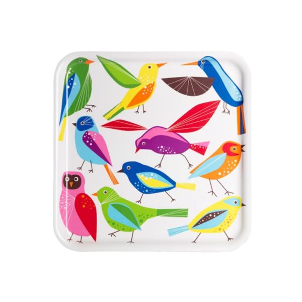 Melamine Serving Tray Lightweight & Durable Bird Design