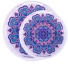 Melamine Serving Tray in Mandala Design Round Ideal for Food Serving set of 2