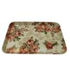 Melamine Serving Tray Durable & Lightweight in Floral Design Cream