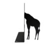 Metal Art Bookend for Shelf Decor with Giraffe Design