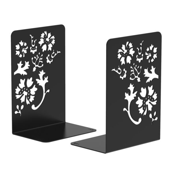 Floral Design Metal Art Bookend – Perfect for Entryways or Gift Shops